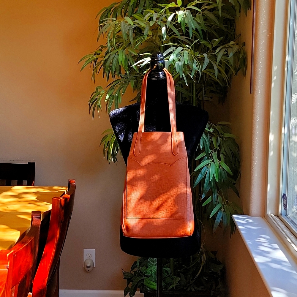 Terra Cotta Cat Lady Cat Silouette Faux Leather Bag